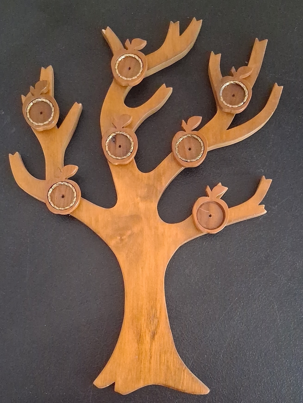 Wooden Family Tree Photo Wall Decor Displays 7 Apple Frames For Family Photos